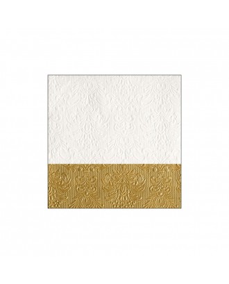 Servetele de masa, 15 buc, 25x25 cm, Elegance Dip Gold - AMBIENTE